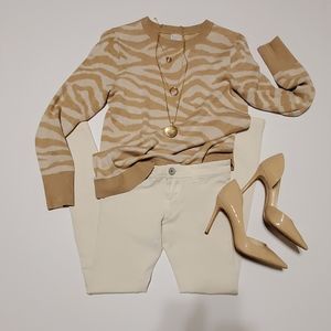 ⚠️SOLD - Cream ponte jegging